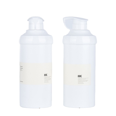 PP materiaal 16 oz 500 ml ronde vorm plastic lotion pomp fles voor grote luchtloze fles