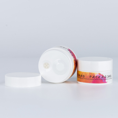 Aanpasbaar 30g 50g Plastic pp ronde luchtloze pot voor gezicht Crème oogcrème cosmetische verpakking