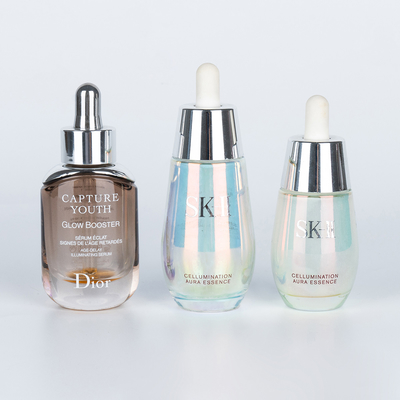 Concurrerende glazen ronde dropperfles voor serum en essence 30 ml 50 ml elke kleur is OK