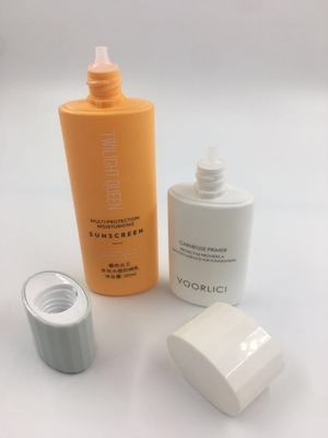 Aanvaardbaar klantlogo 30 ml 50 ml HDPE zachte plastic lege zonnebrandcrème verpakking