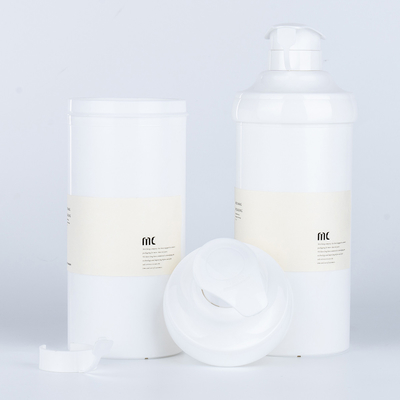PP materiaal 16 oz 500 ml ronde vorm plastic lotion pomp fles voor grote luchtloze fles