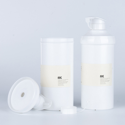 PP materiaal 16 oz 500 ml ronde vorm plastic lotion pomp fles voor grote luchtloze fles