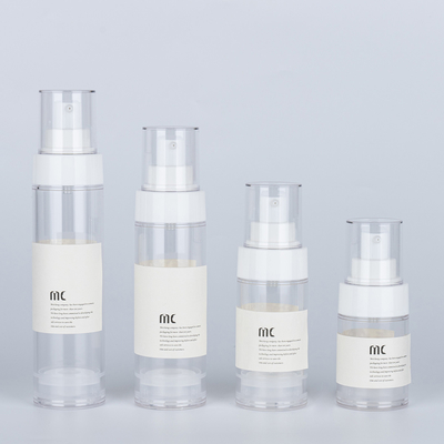 30 ml 50 ml 80 ml 100 ml lotion airless fles met pompsprayer en kartonnen verpakking
