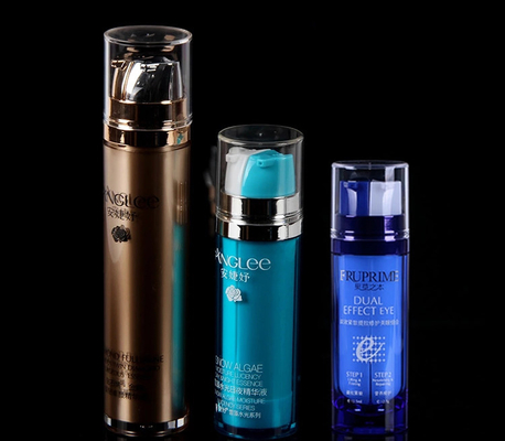 Kleur cosmetische luchtloze fles 25 ml Innerlijk gegraveerd AS Dubbele inwendige fles Luxe emulsie