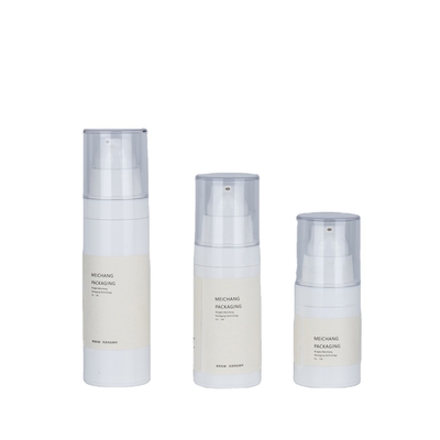 15 ml 30 ml 50 ml doorzichtige luchtloze lotionpompfles met afdichting