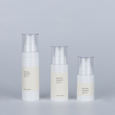 15 ml 30 ml 50 ml doorzichtige luchtloze lotionpompfles met afdichting
