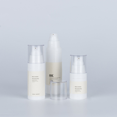 15 ml 30 ml 50 ml doorzichtige luchtloze lotionpompfles met afdichting