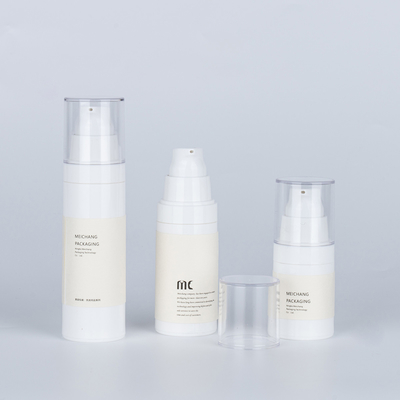15 ml 30 ml 50 ml doorzichtige luchtloze lotionpompfles met afdichting