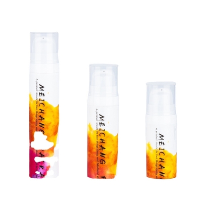 PP kraag 5 ml 10 ml 15 ml capaciteit luchtloze lotion pomp fles toner fles met dop