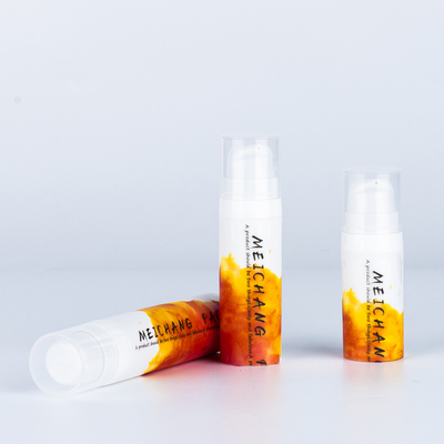 PP kraag 5 ml 10 ml 15 ml capaciteit luchtloze lotion pomp fles toner fles met dop