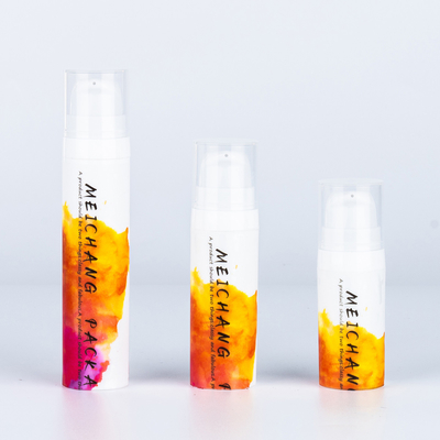 PP kraag 5 ml 10 ml 15 ml capaciteit luchtloze lotion pomp fles toner fles met dop